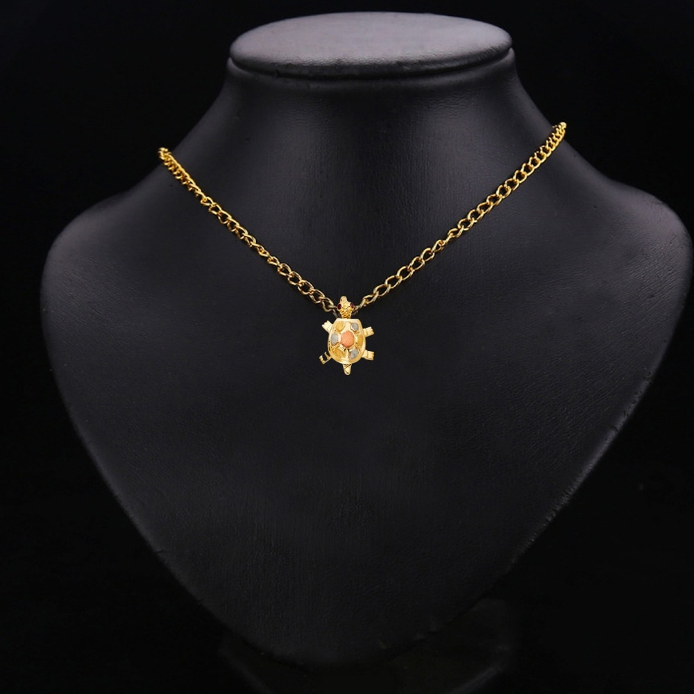 14K Tri Color Turtle Pendant - Picture 2 of 4